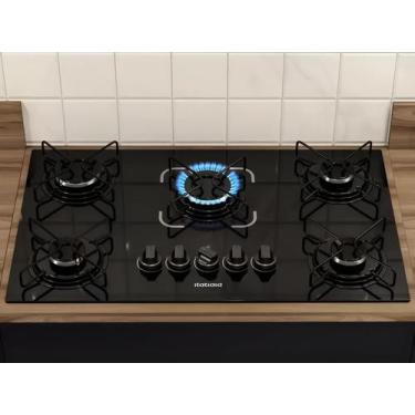 Imagem de Fogão Cooktop Essencial Com 5 Bocas Vidro Temperado Itatiaia Preto Biv