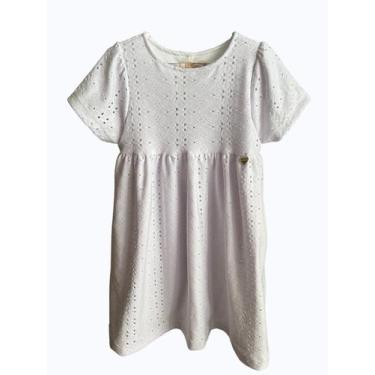 Imagem de Vestido Laise Menina Infantil Pokotinha, Branco, 03