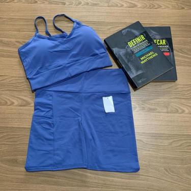 Imagem de Conjunto inathan short com bolso - Sem marca, Azul céu, Unico do 36 ao