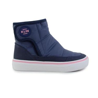 Imagem de Bota Infantil Feminina Klin Impermeável Azul Marinho - 2600, 25, Azul