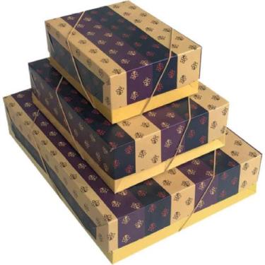 Imagem de Caixa para Presente com Tampa MD 19X26X7,5 ELAST. Estampad PCT.C/16 - 