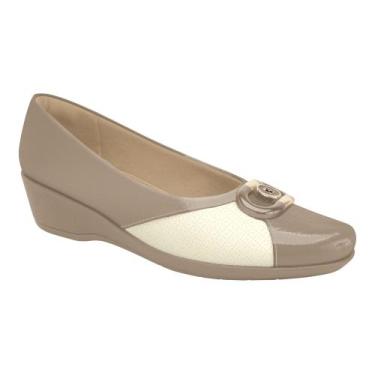 Imagem de Sapato Feminino Piccadilly Salto Anabela Médio Joanete, 37, Fendi