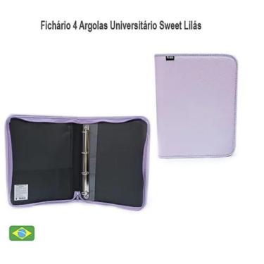 Imagem de FICHARIO grande com Ziper Sweet - KAZ, Roxo