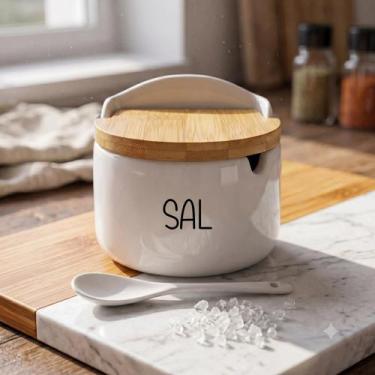 Imagem de Porta Mantimentos/Condimentos - Branco (250 g) Sal - Lyor, Sal