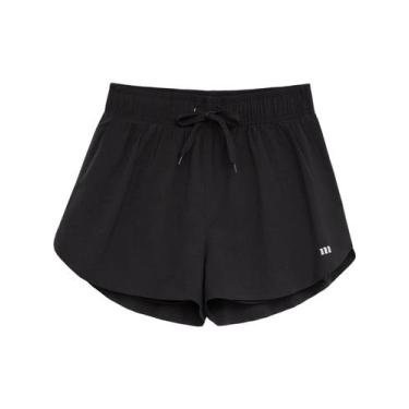 Imagem de Shorts Esportivo Malwee Sport 1000131529 Feminino Duplo Tafetá T. P/GG