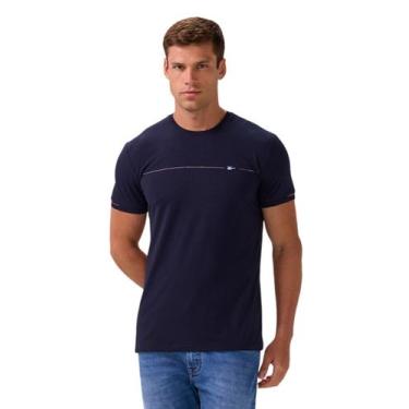 Imagem de Camiseta Masculina Sallo Gola O 1010100017 -, P, Azul