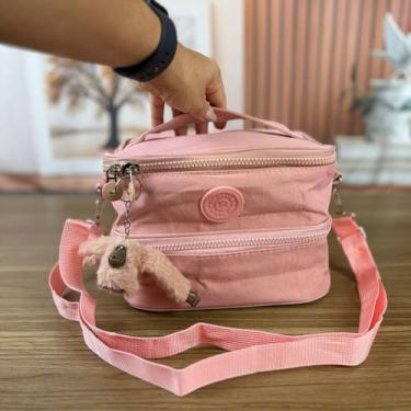 Imagem de Bolsa Térmica Feminina Marmita Almoço Viagem Alça Transversal Impermeá