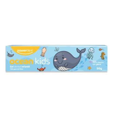 Imagem de Gel Dental Infantil Ocean Kids TuttiFrutti c/Glitter 50g Powerdent