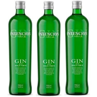 Imagem de kit 3 Gin Doce Maça Verde Intencion Infusion 900ml