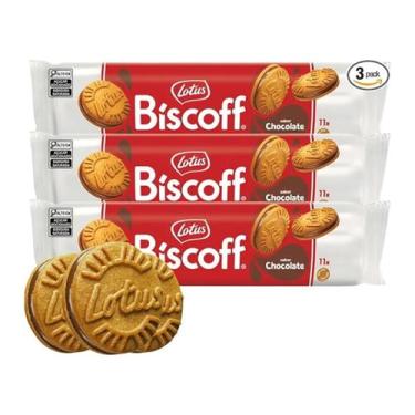 Imagem de Kit 3x Biscoito Lotus Biscoff com Chocolate ao Leite 110g
