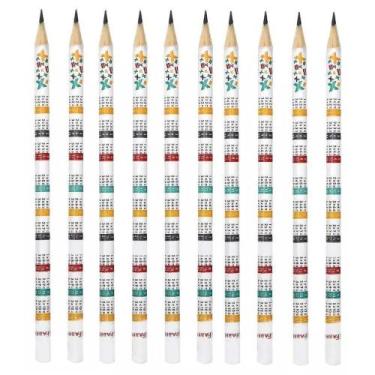 Imagem de Kit 10 Lápis Preto Ecolápis Grafite N2 Tabuada - Faber-Castell