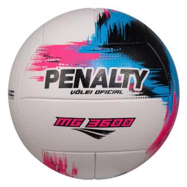 Imagem de Bola de Vôlei Penalty Volei Mg 3600 XXV, Branco, Rosa, Único