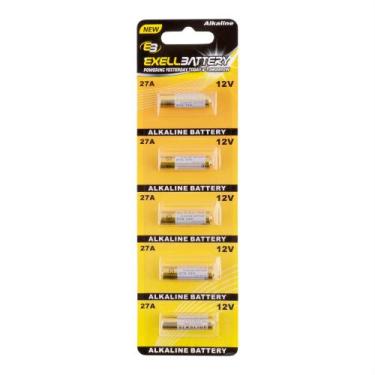 Imagem de Bateria Exell 12V 18mAh Pacote com 5 Unidades 27A Alcalina