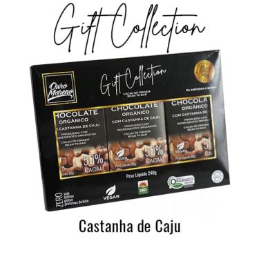 Imagem de Gift Collection de Chocolate Orgânico com Castanha de Caju 50% Cacau com 3 Barras de 80g