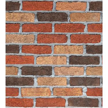 Imagem de WSWJDW Decoração da casa 3D PVC adesivo de parede vintage papel tijolo pedra de efeito rústico papel de parede autoadesivo da sala de estar, 6,60 cm x 10 m