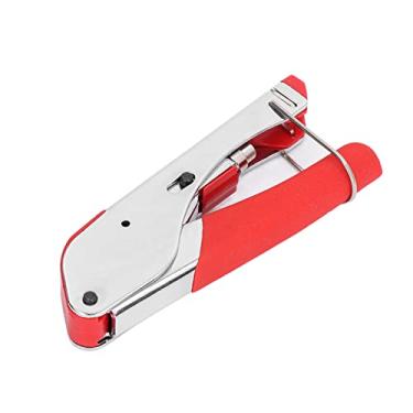 Imagem de Alicate de cabo coaxial, ajuste de trava com alça de pressão preciso + alicate de crimpagem de borracha macia para áudio