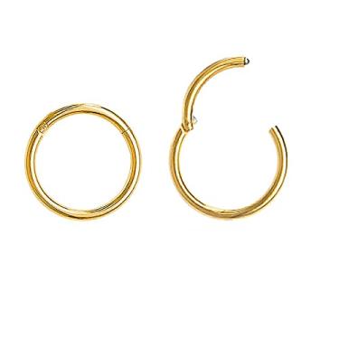 Imagem de Piercing Argola Articulada em Aço Cirúrgico Dourada 8mm