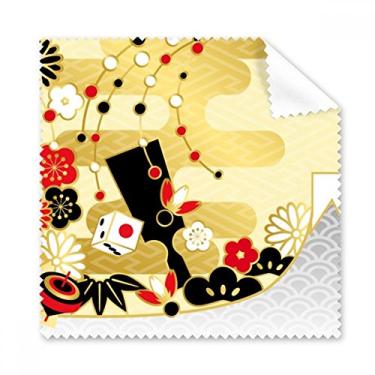 Imagem de Golden Sakura Pano de limpeza com estampa de flores geométricas 5 peças