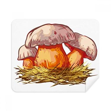 Imagem de Pano de limpeza de tela com ilustração de cogumelo azul fofo, 2 peças, tecido de camurça