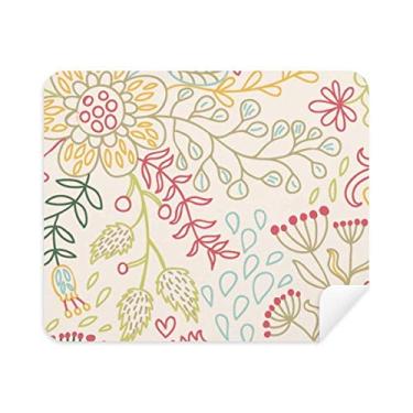 Imagem de Pano de limpeza de tela para telefone com tinta de plantas e folhas de linha, 2 peças de tecido de camurça