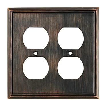 Imagem de Richelieu Hardware Placa de interruptor quádruplo estilo contemporâneo, 12,3 cm, bronze escovado polido a óleo