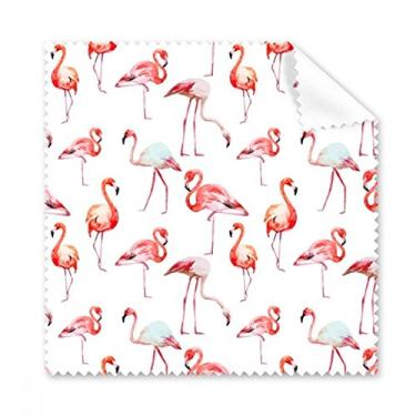 Imagem de Pano de limpeza para telefone com estampa de flamingo, rosa, branco, 5 peças