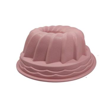 Imagem de Forma Silicone Bolo Vazada Redonda Furo Decorada Rosa