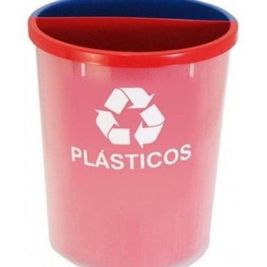 Imagem de Lixeira Mix 25 Litros Coleta Seletiva Com 2 Divisões Mix2