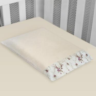 Imagem de Fronha Estampada Algodão Para Travesseiro Bebê 2 Peças - Floral Ferrugem