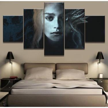 Imagem de Quadro Decorativos Game of Thrones com 5 peças 130x65 2