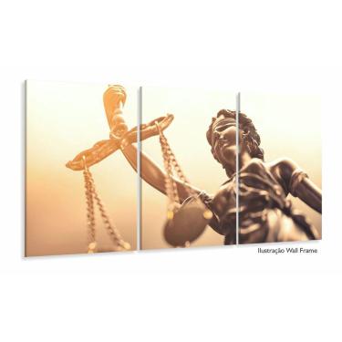 Imagem de Quadro Escritório Advocacia Deusa Justiça Mosaico 3 peças