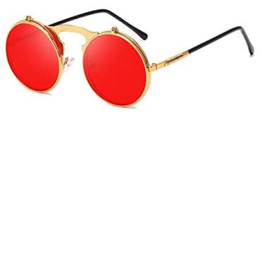 Imagem de Steam punk Sunglasses Men Fashion Street Beat Round Eyeglasses Outdoor Oculos De Sol Feminino UV400,5,China