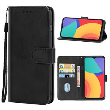 Imagem de capa de proteção contra queda de celular Leather Phone Case For Alcatel 1S