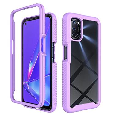 Imagem de Mobile phone accessories Para FOR OPPO A52 / A72 / A92 Starry Sky Solid Color Series à prova de choque PC + TPU Capa protetora phone case