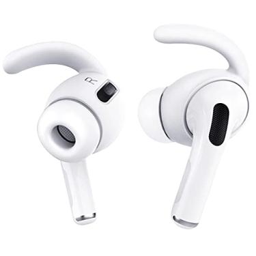 Imagem de ALXCD Gancho de pontas para fones de ouvido AirPods Pro, 6 pares de pontas auriculares esportivas de silicone macio antiderrapante antiderrapante, adequado para AirPods Pro [Sport] Branco 6 pares
