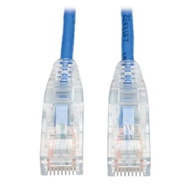 Imagem de TRIPP Lite Cat6 Gigabit Snagless moldado slim UTP patch cable RJ45 M/M, azul, 1' (N201-S01-BL)