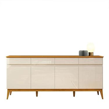 Imagem de Buffet Para Sala 4 Portas 3 Gavetas 1.9 Dinner Eax Off White/cedro