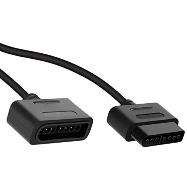 Imagem de Pacote com 2 cabos de extensão de controle SNES de 1,8 m para console de sistema de entretenimento SNES Super Nintendo SNES