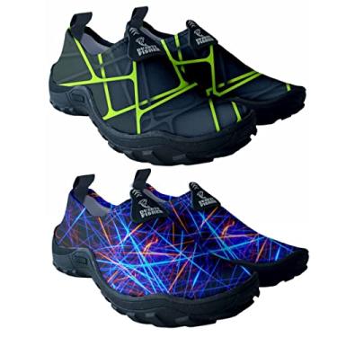 Imagem de Kit 2 Sapatilha Pesca Água Neoprene aquática Trilha rapel Náutica Pilates Dança Rapel Ciclismo (44, CROC - NEON)