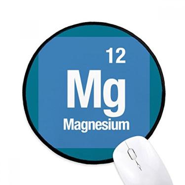 Imagem de DIYthinker Mg Magnésio Elemento Químico Chem Mouse Pad Desktop Tapete Redondo para Computador