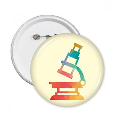 Imagem de Microscópio de desenho animado padrão química pinos redondos crachá botão decoração acessório 5 peças