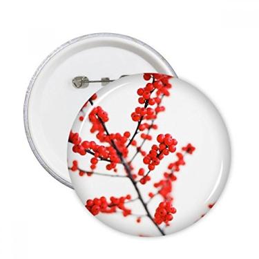 Imagem de Imagem de ramo vermelho temperado fotografia pinos redondos crachá botão emblema decoração acessório 5 peças