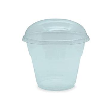 Imagem de Tampa Descartável Para Copo, Prafesta, Tampa Bolha, Transparente, 150/200/300 ml, Paocte com 50