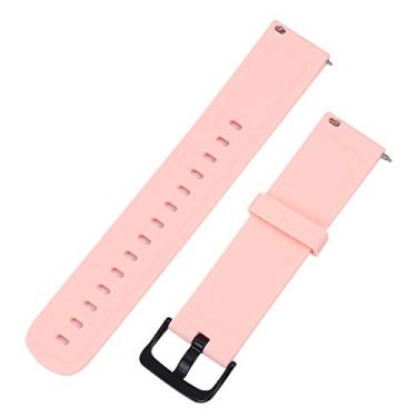 Imagem de VILLCASE Pulseira de Substituição de Relógio Rosa Inteligente Pulseira de Silicone de 20Mm Pulseira de Fivela de Relógio Ajustável Compatível para Amazfit Bip Amazfit Lite