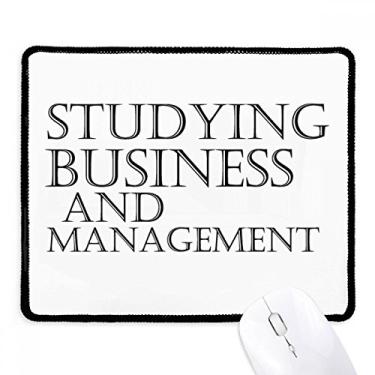 Imagem de Mousepad de estudo de negócios e gerenciamento com borda costurada, tapete de borracha para jogos