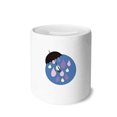 Imagem de DIYthinker Caixa de cerâmica porta-moedas para guardar dinheiro, chuva, chuva, chuva, chuva, chuva, chuva, cofrinho