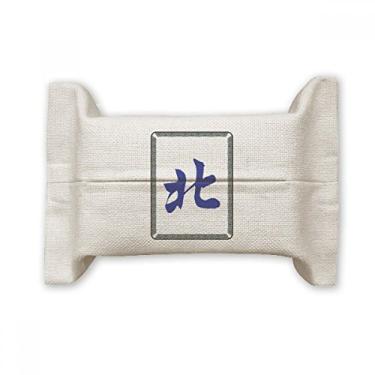Imagem de Bolsa de linho de algodão com estampa de azulejos da Wind South Mahjong