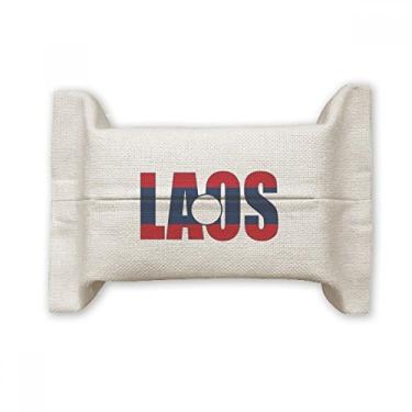 Imagem de Bolsa de linho de algodão com nome da bandeira do país de Laos