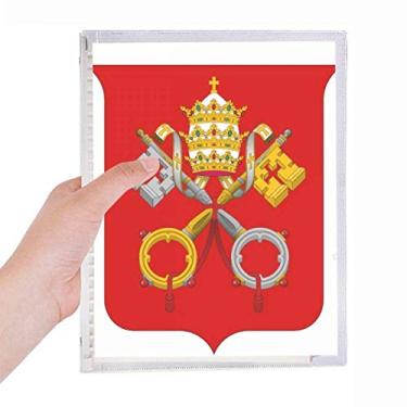 Imagem de Caderno com emblema nacional da Cidade do Vaticano da Europa, agenda recarregável