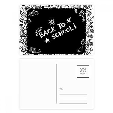 Imagem de Conjunto de cartões postal com desenho de grafite, estilo escolar, cartão de felicitações de aniversário